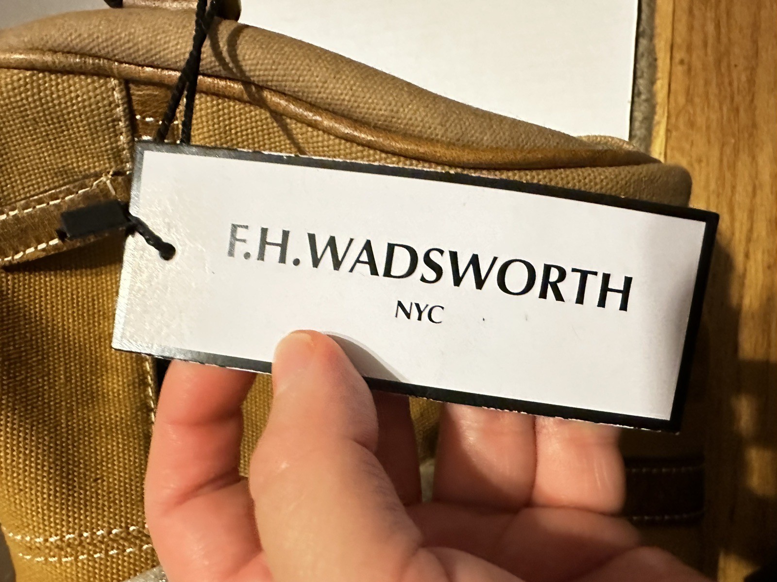 F.H. Wadsworth Weekender Duffel Bag Bottoms Up Invitational Brown Canvas READ