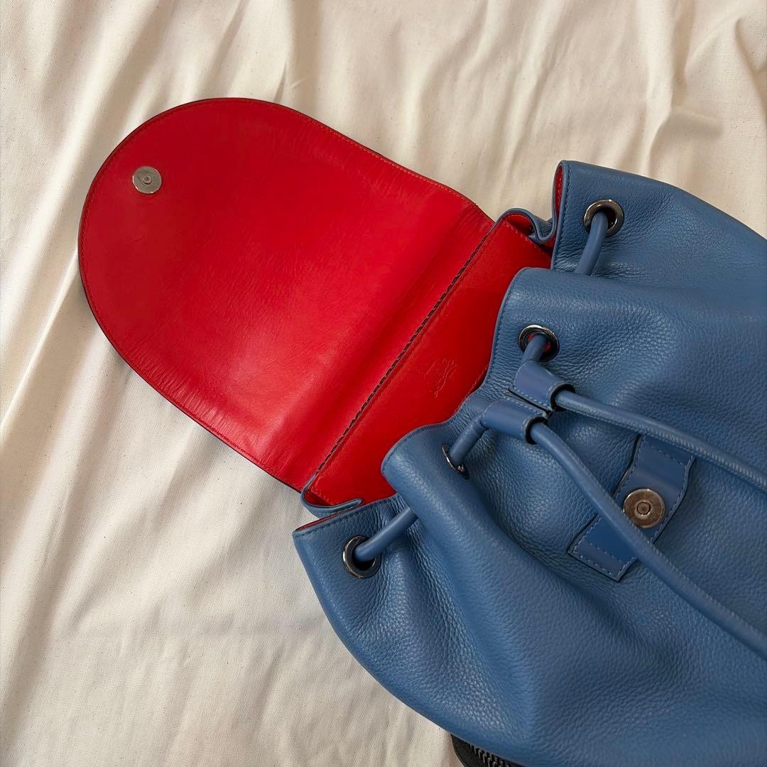 Christian Louboutin Explorafunk Authentic Backpack Shoulder Bag Blue Studs Japan