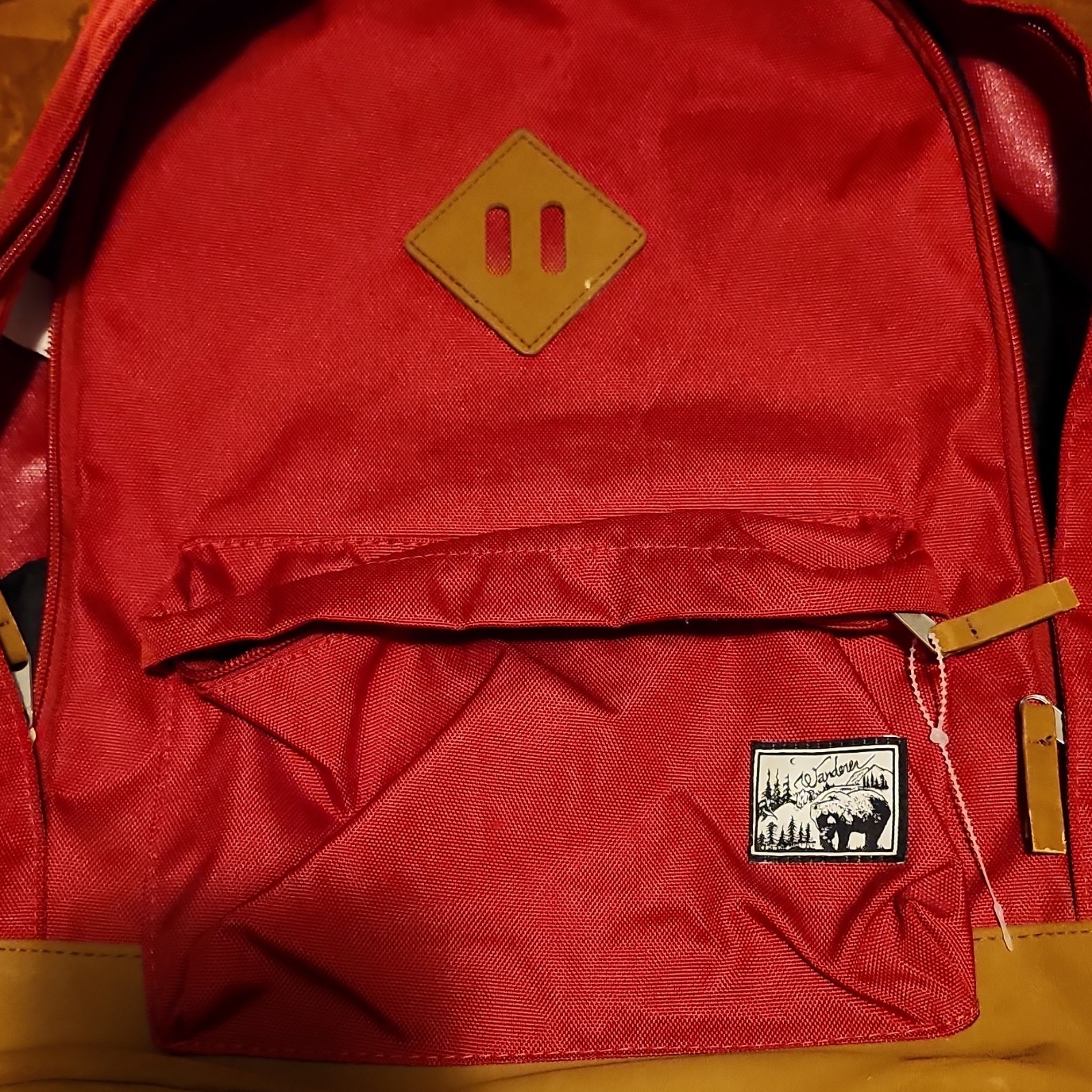 Mossimo Supply Co. Red Yellow Black Men’s Backpack Adjustable Strap Zip Casual