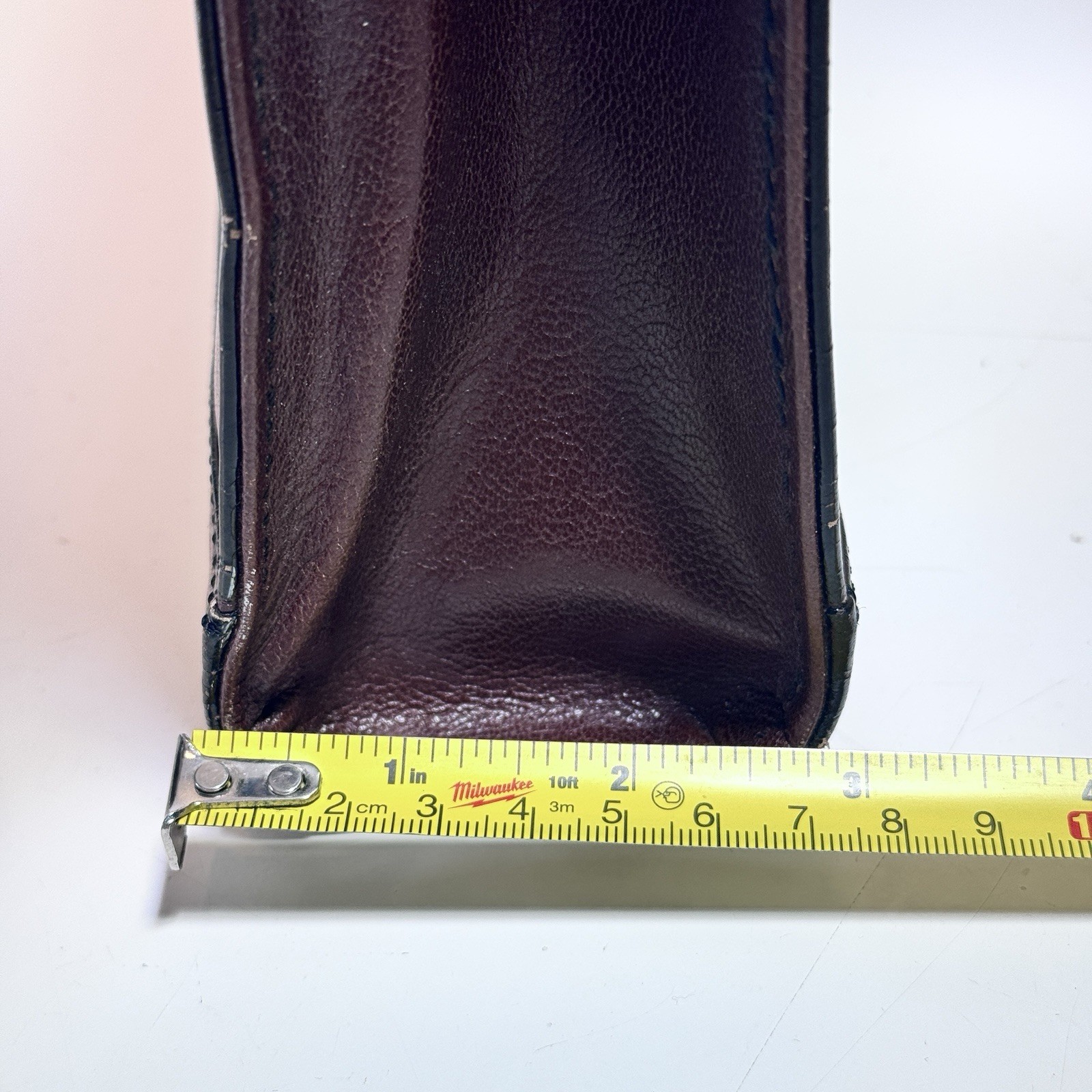 Schlesinger 15″ Leather Briefcase Classic Flap Distressed Rustic Brown Attache