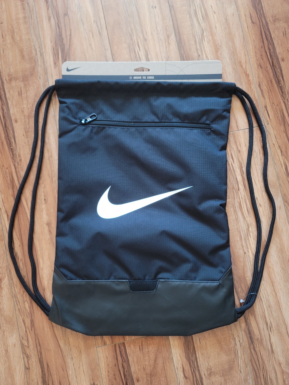 Nike Brasilia 9.5 Drawstring Black Backpack Bag Training Gym Sack Pack DM3978010