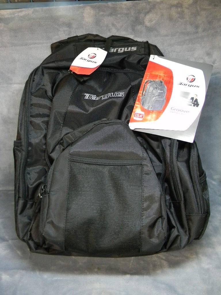 TARGUS 15″ GROVE LAPTOP HEAVY-DUTY BLACK BACKPACK PADDED NYLON CASE-NEW