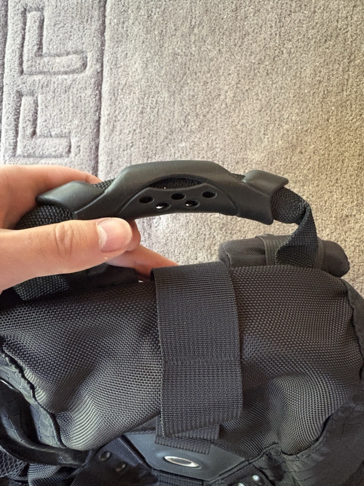 Vtg Oakley Software Backpack ICON Molded Black Hiking Tactical Gen1 Skull Laptop
