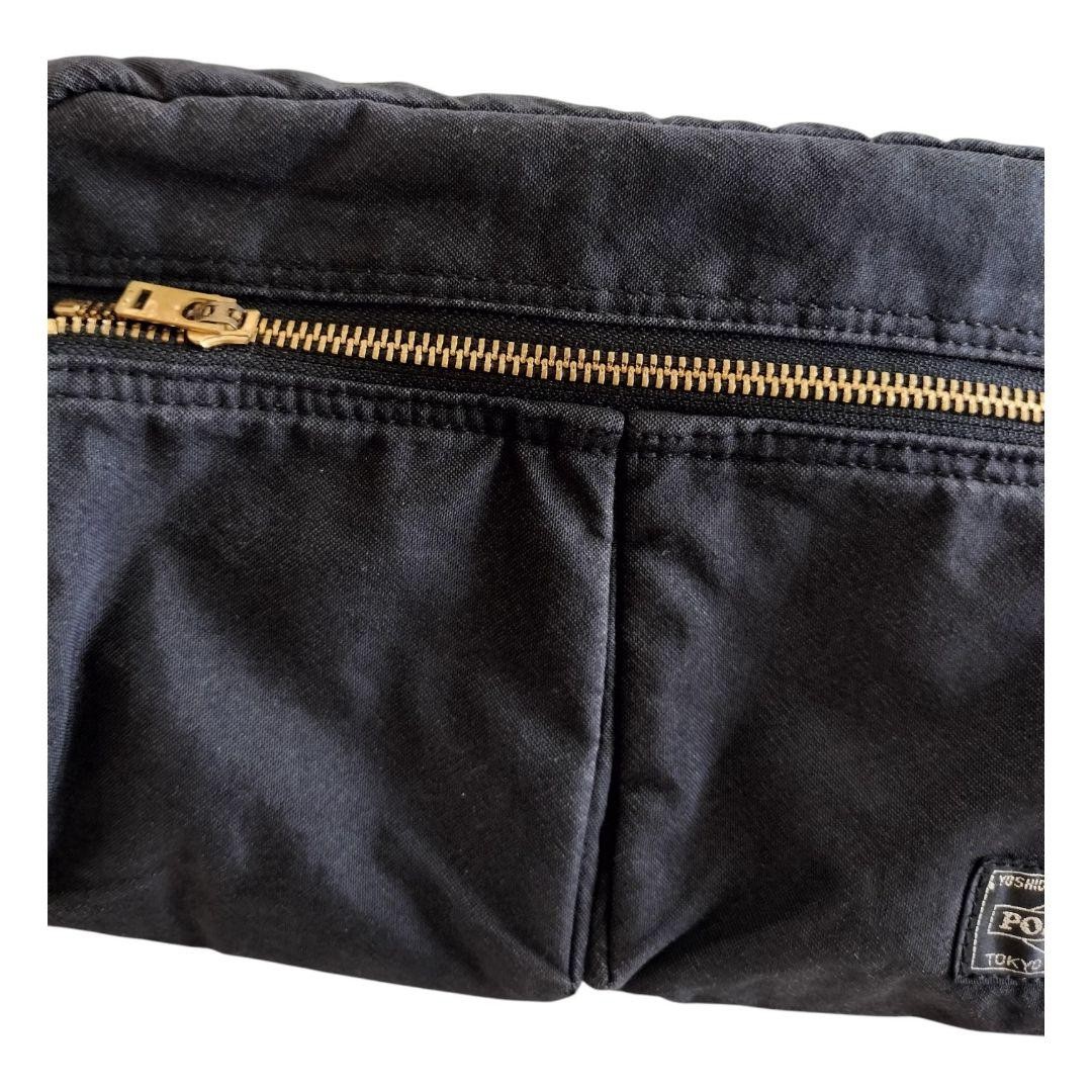Authentic Porter Yoshida Bag Draft Waist Bag Black 14.5cm x 24.5cm x 6.5cm USED