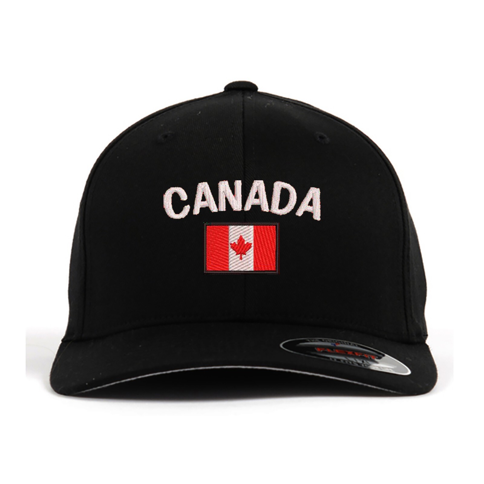 Canada flag embroidered flexfit flex fit baseball cap, National flag cap