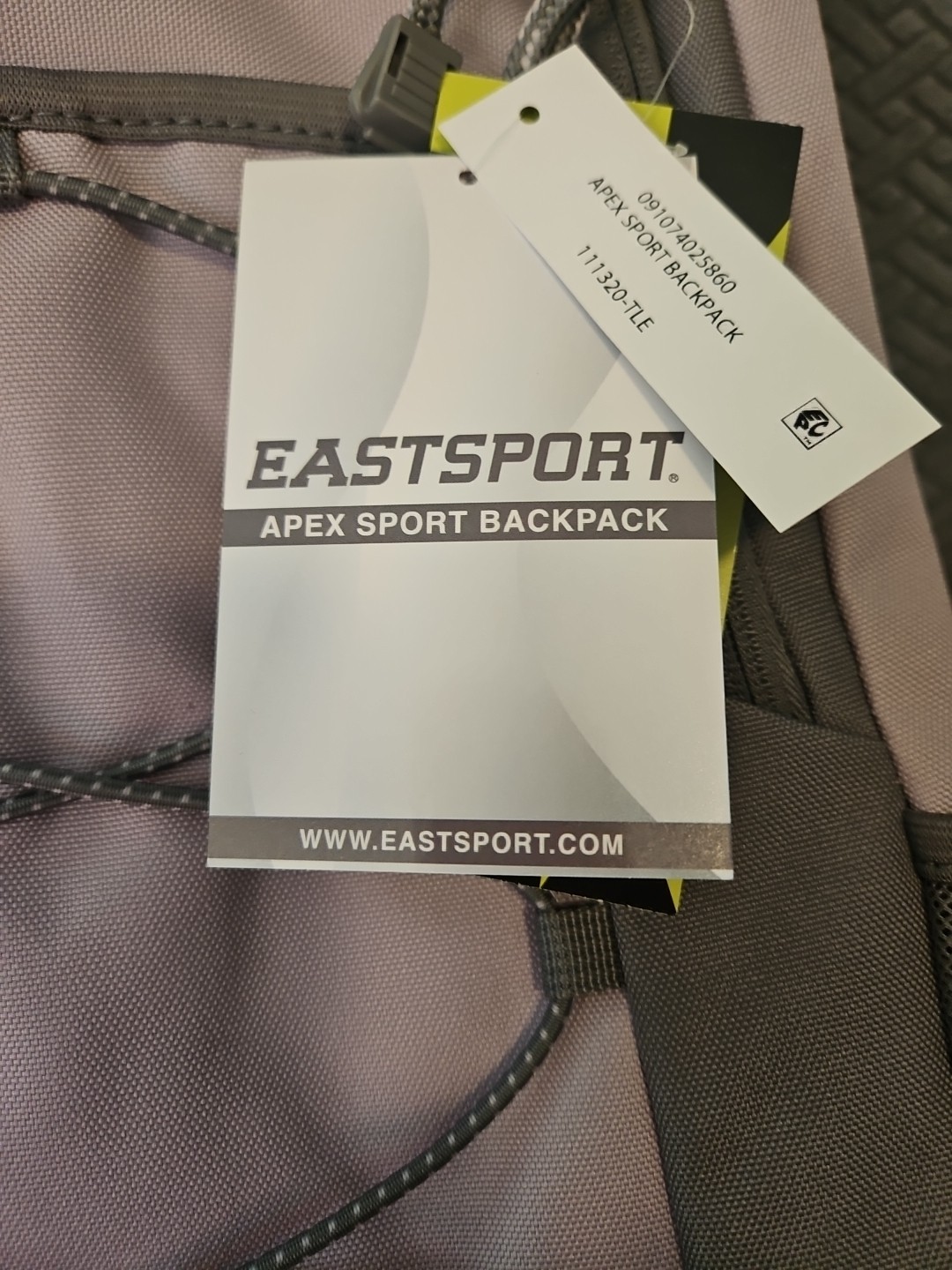 Brand New! 18 1/2″ Eastsport Backpack, Gray