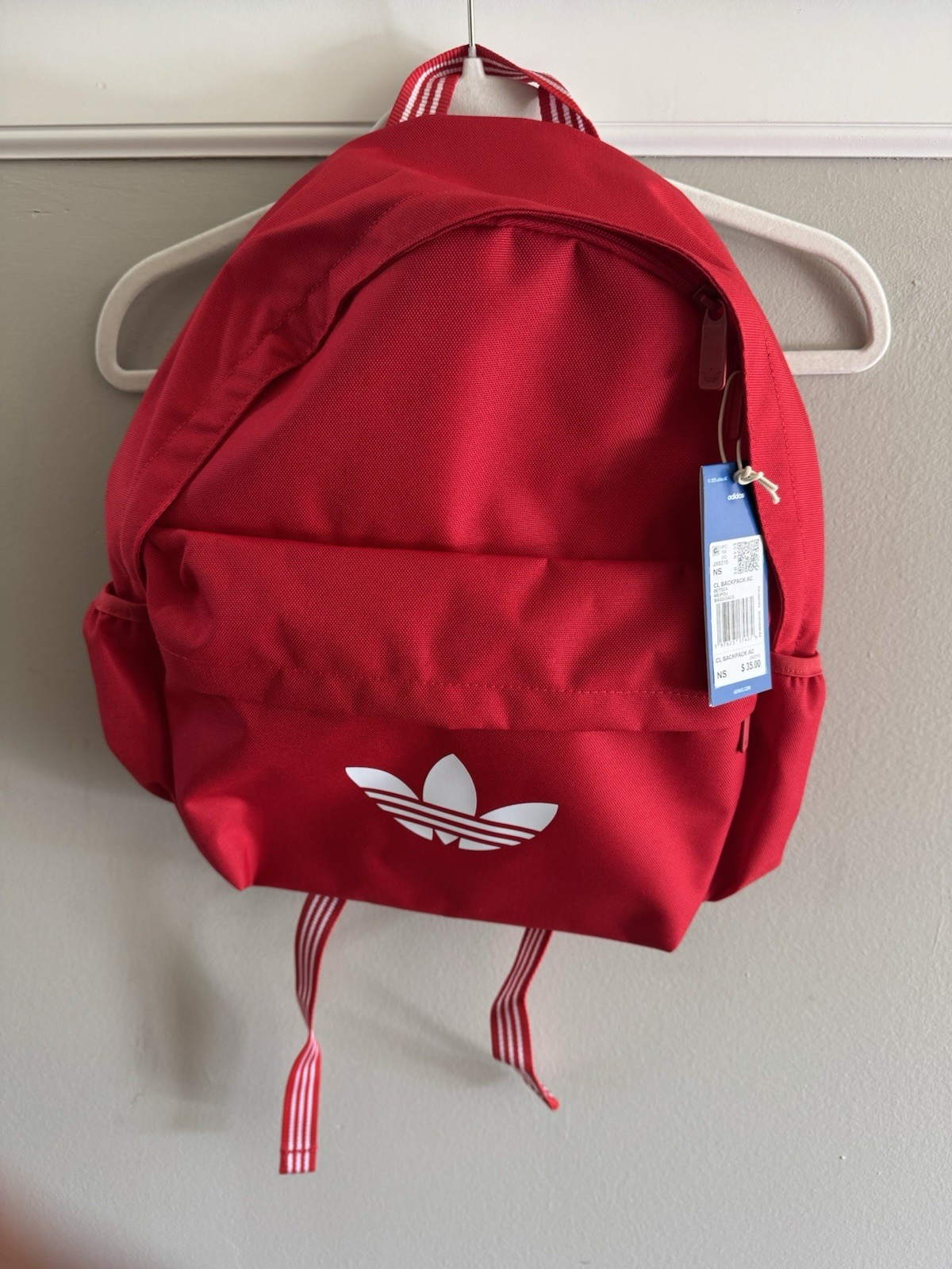 Adidas Adicolor Classic Scarlet Red Backpack Trifol Red/White NWT