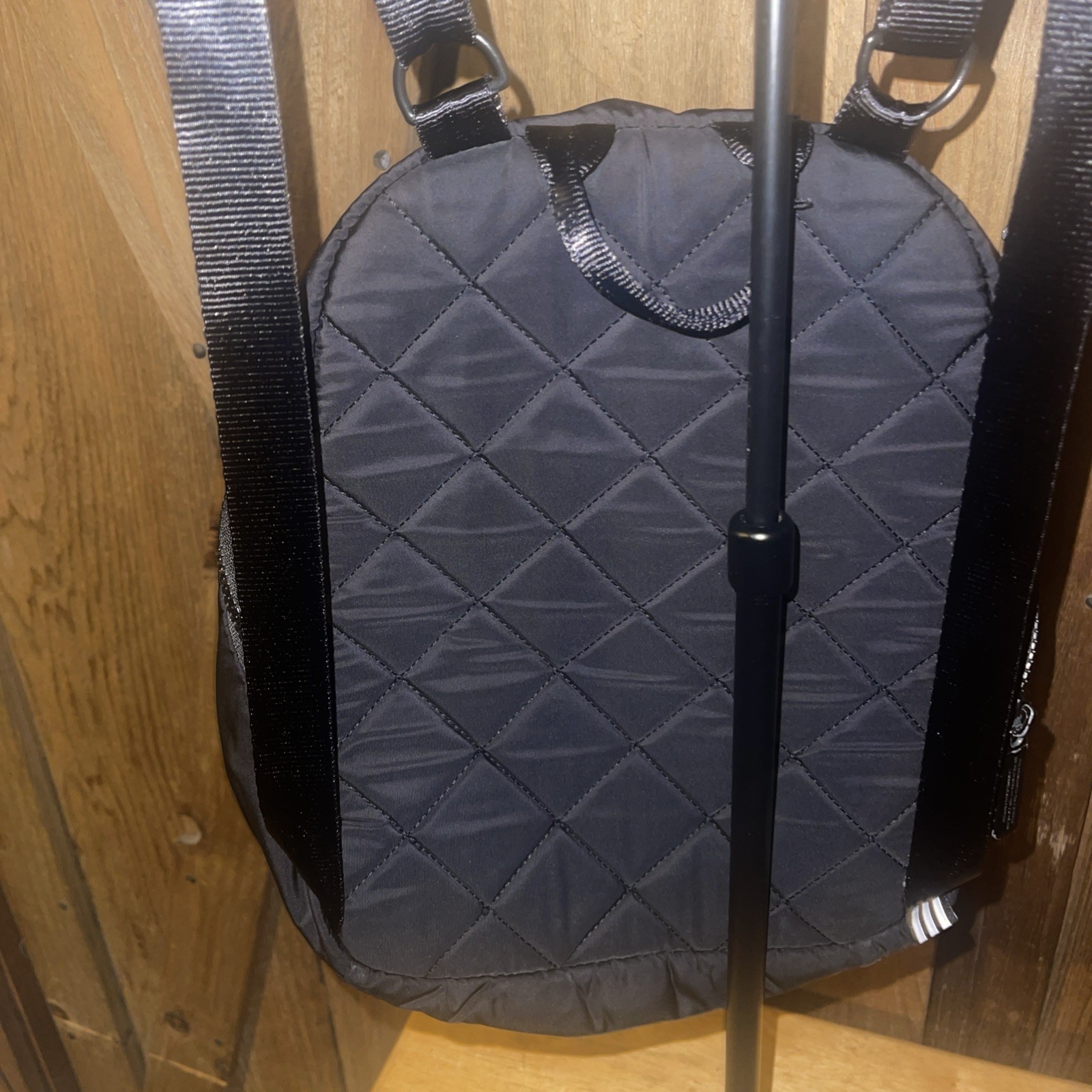 ADIDAS: 3 Stripes Mini Backpack Black w/ Black Hardware (12”x9”x 4”)