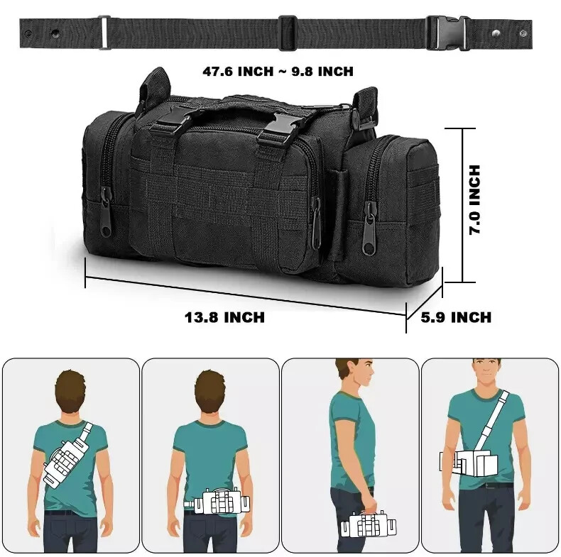 Tactical Waist Pack Molle Pouch Deployment Bag Utility Outdoor Camping Hiking