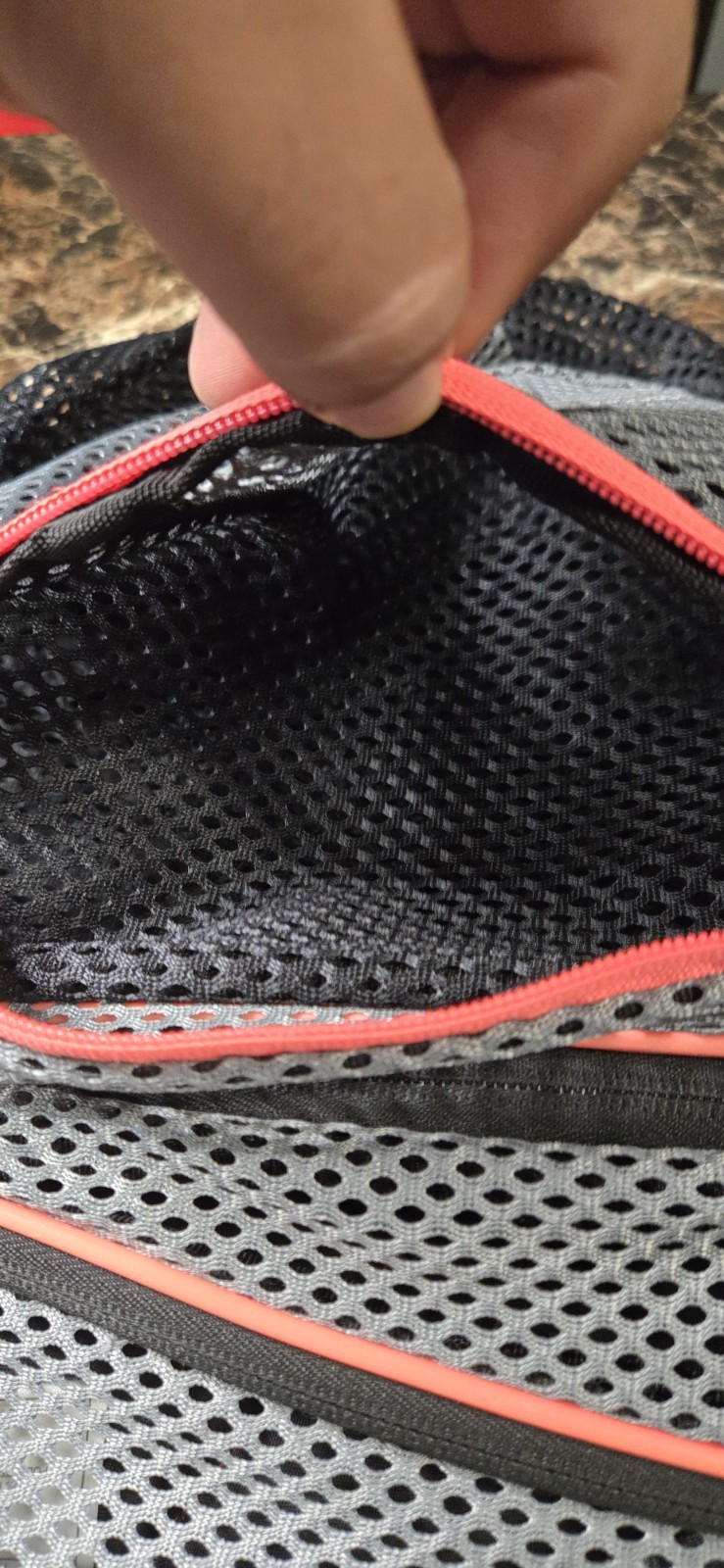 Adidas Sling Backpack Gray Black Orange Mesh Crossbody Shoulder Bag Unisex