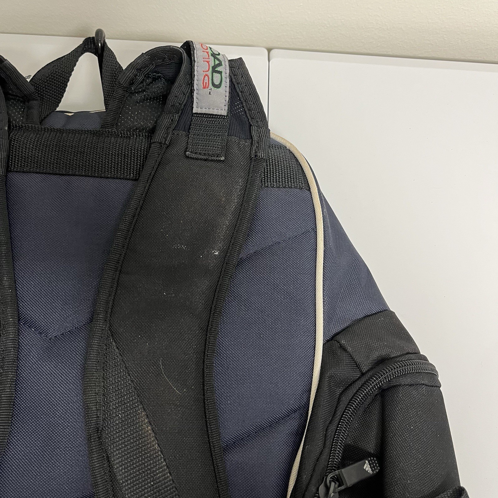 Adidas Load Spring Backpack Bookbag Navy Blue Black Laptop School Travel Bag