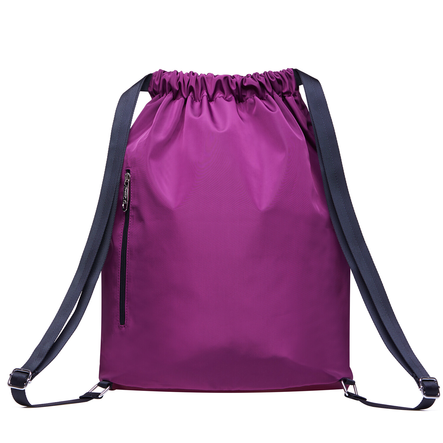 KAUKKO Water-proof Solid Color Nylon Drawstring Backpack Swimming Gym Sports Bag