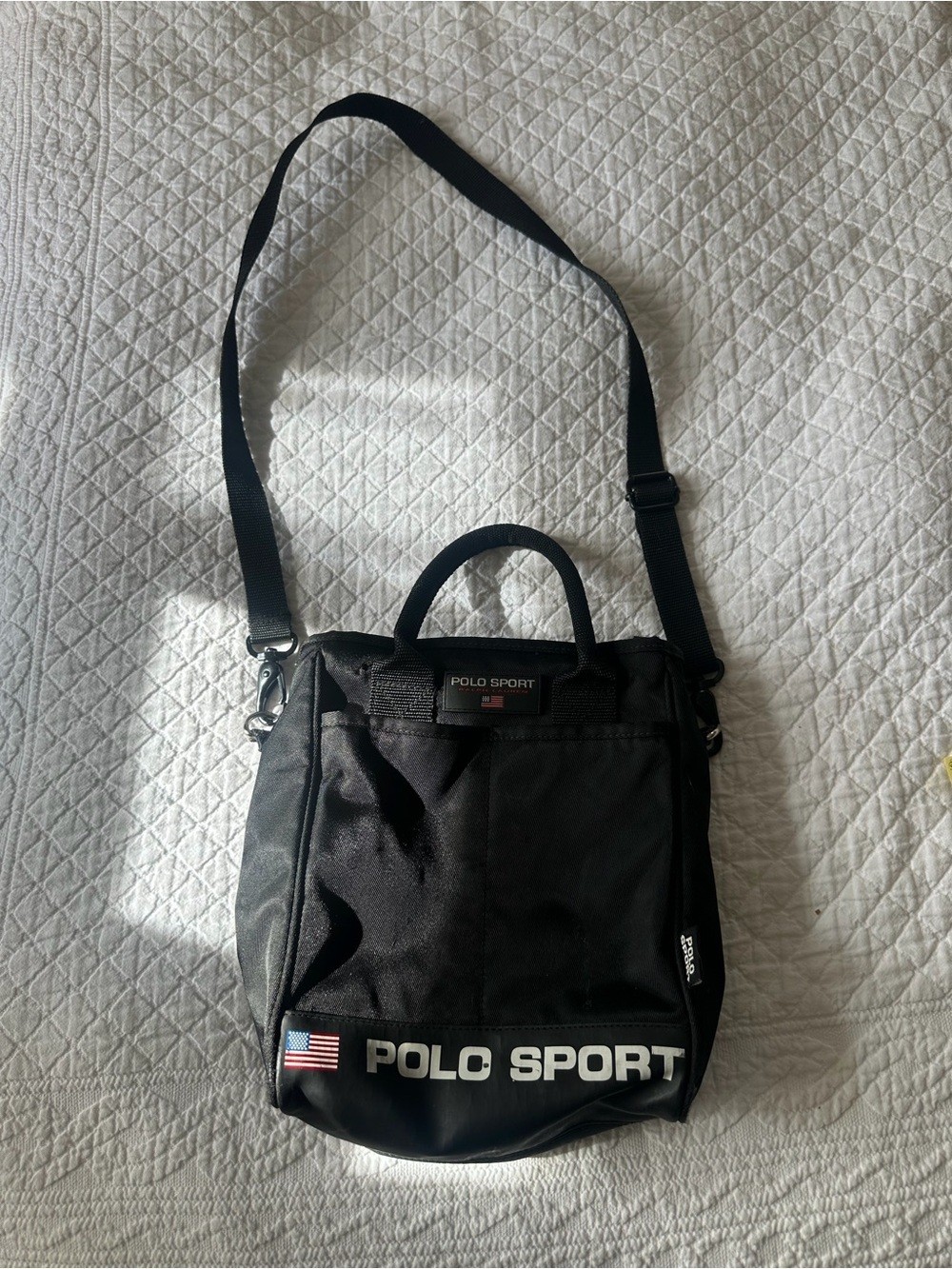 Polo by Ralph Lauren Black Polo Sport Crossbody Messenger Bag