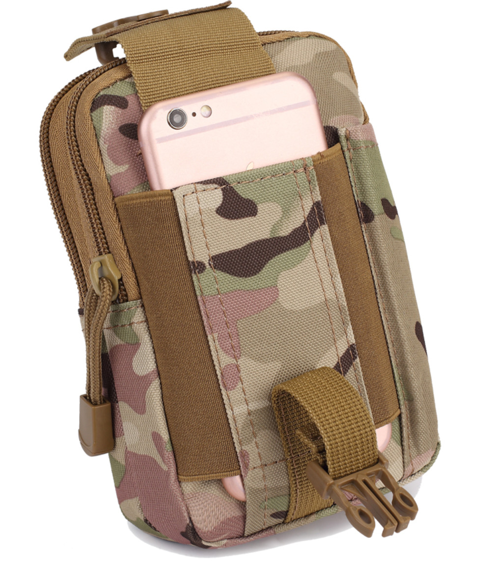 Universal Tactical Molle Cell Phone Holster Pouch Waist Pack Belt Bag Camo Case