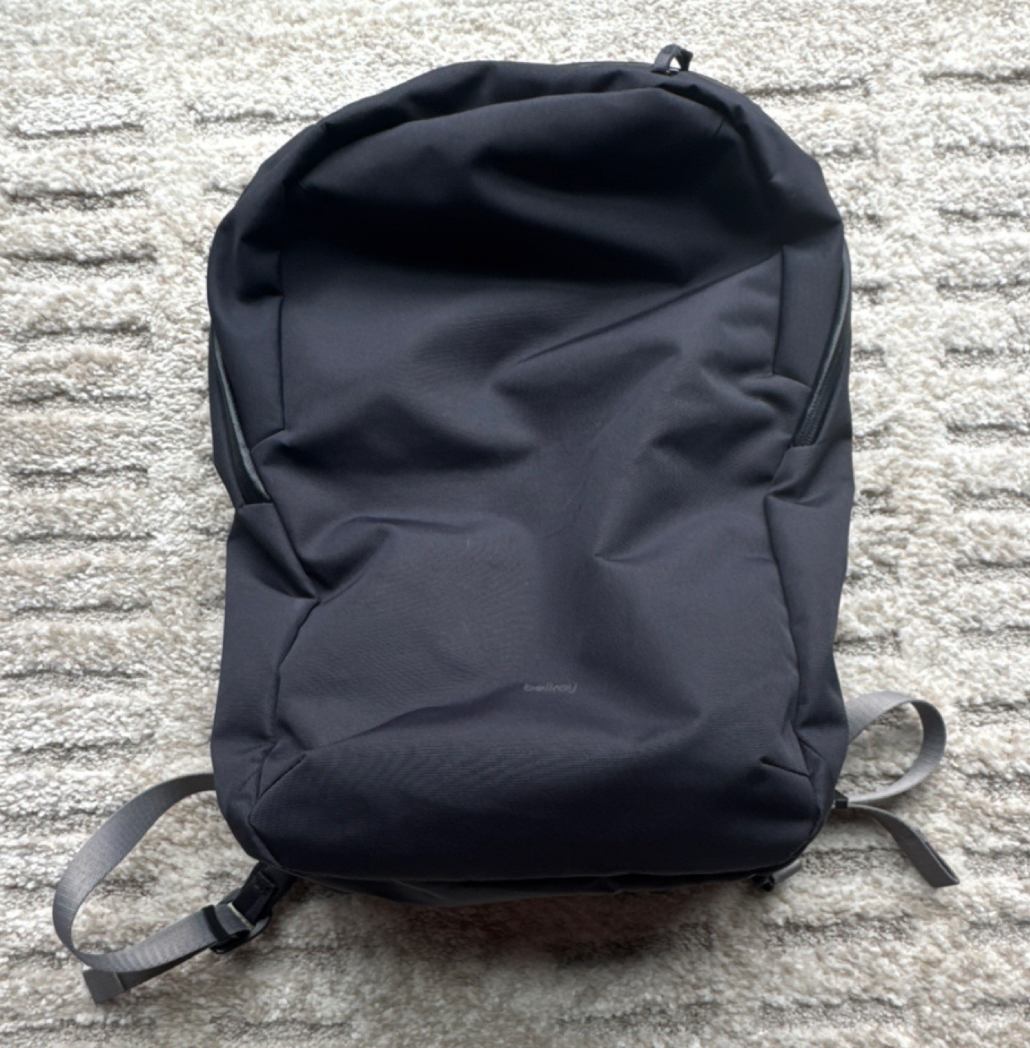 Bellroy Black Backpack for Men with Adjustable Strap and Pockets