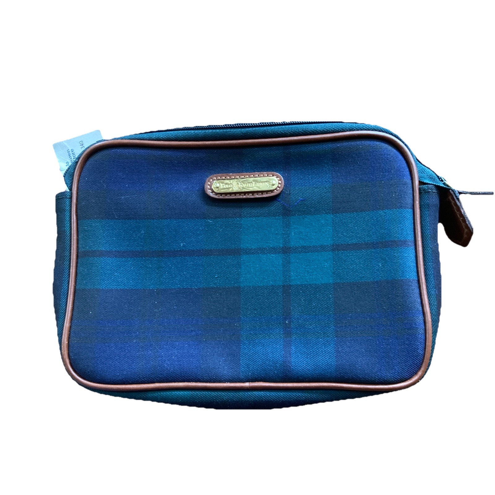 Vintage Polo Ralph Lauren Tartan Plaid Travel Bag Toiletries Blackwatch NWT