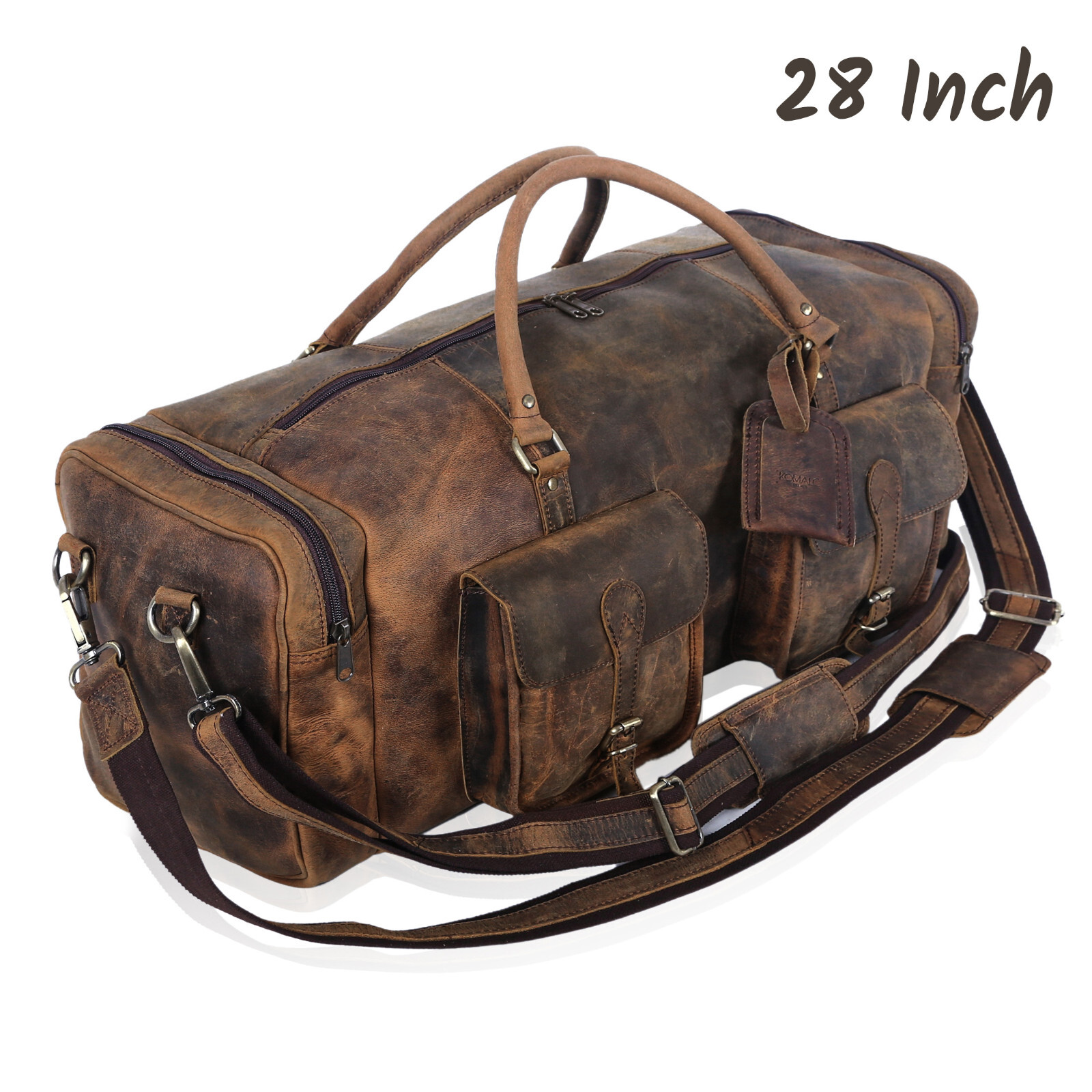 Handmade Leather Duffel Bag For Men Weekender For Travel Overnight Large