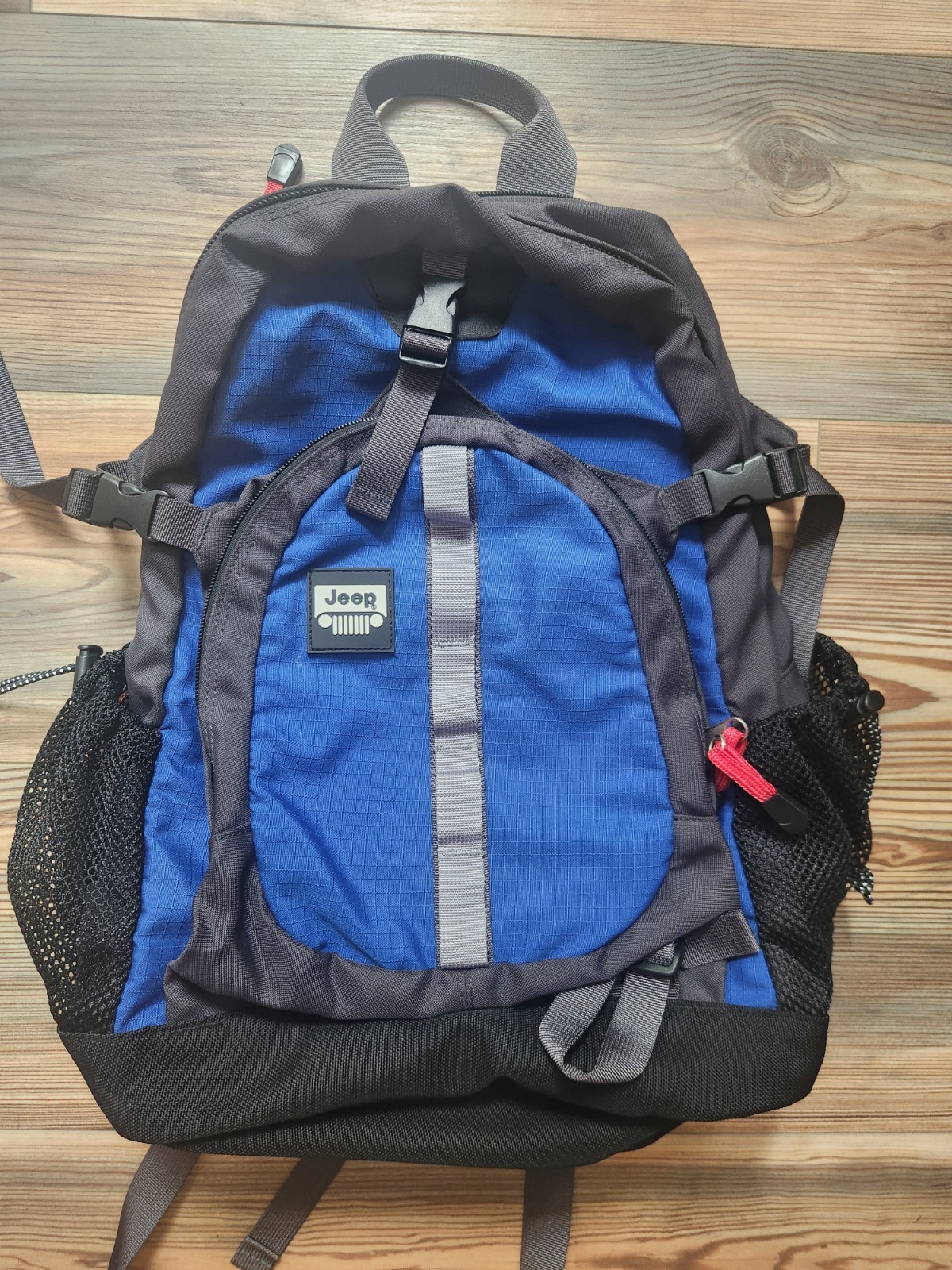 Jeep Travel Equipment 16” Backpack Daypack Book Bag Camping Blue Black