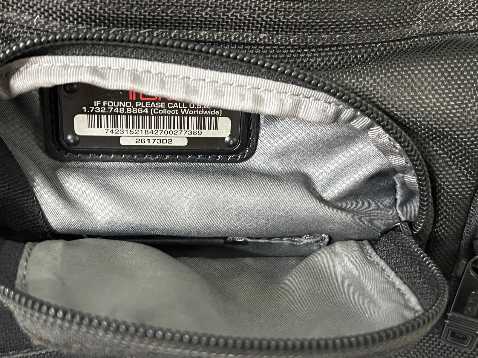 TUMI 26173D2 Alpha Compact Laptop Brief Pack Black Ballistic Nylon Backpack Bag