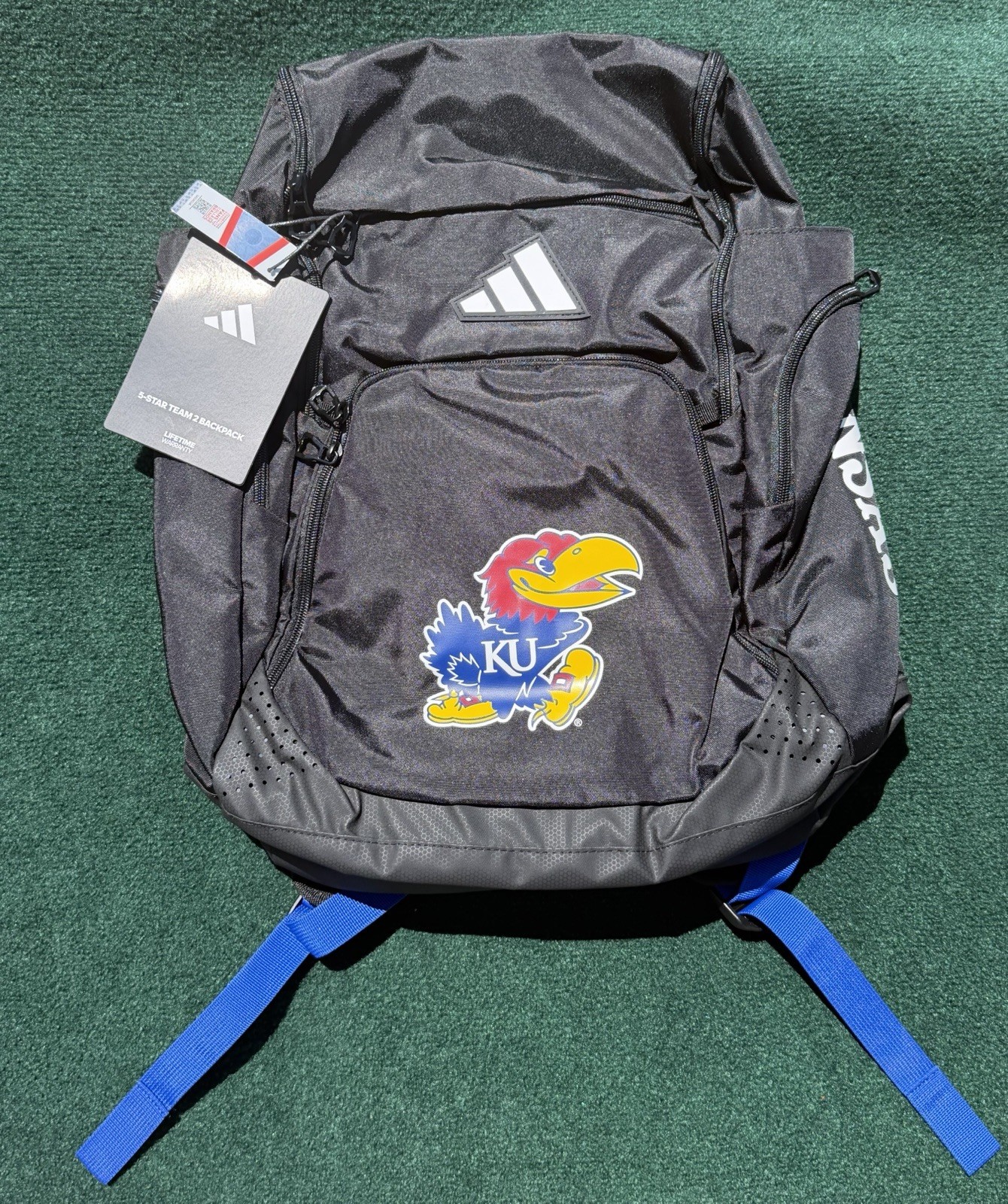 IU8130 | Kansas Jayhawks adidas 5 Star Team 2.0 Backpack 16”