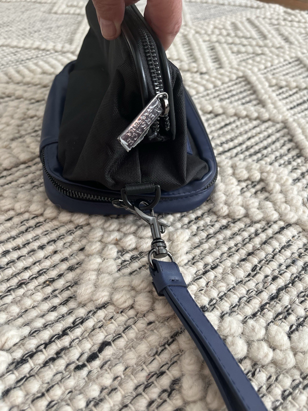VERSACE PARFUMS BLACK & BLUE TOILETRY CASE TRAVEL BAG POUCH