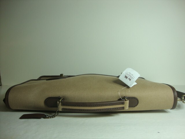 Brand New Men Coach Brief Canvas Messenger Bag F70905 B4/Jute