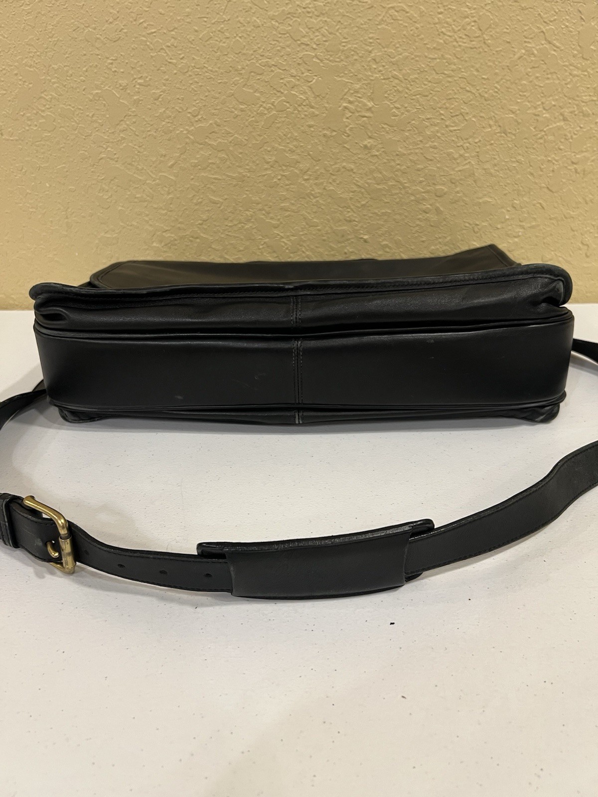 COACH Prescott Diplomat Black Leather Briefcase 0532 Turnlock Organizer Laptop