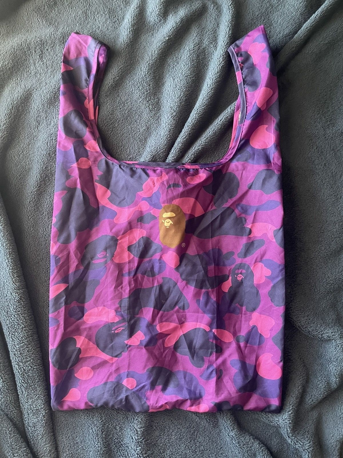 BAPE Purple 1st Camo Shopping Bag