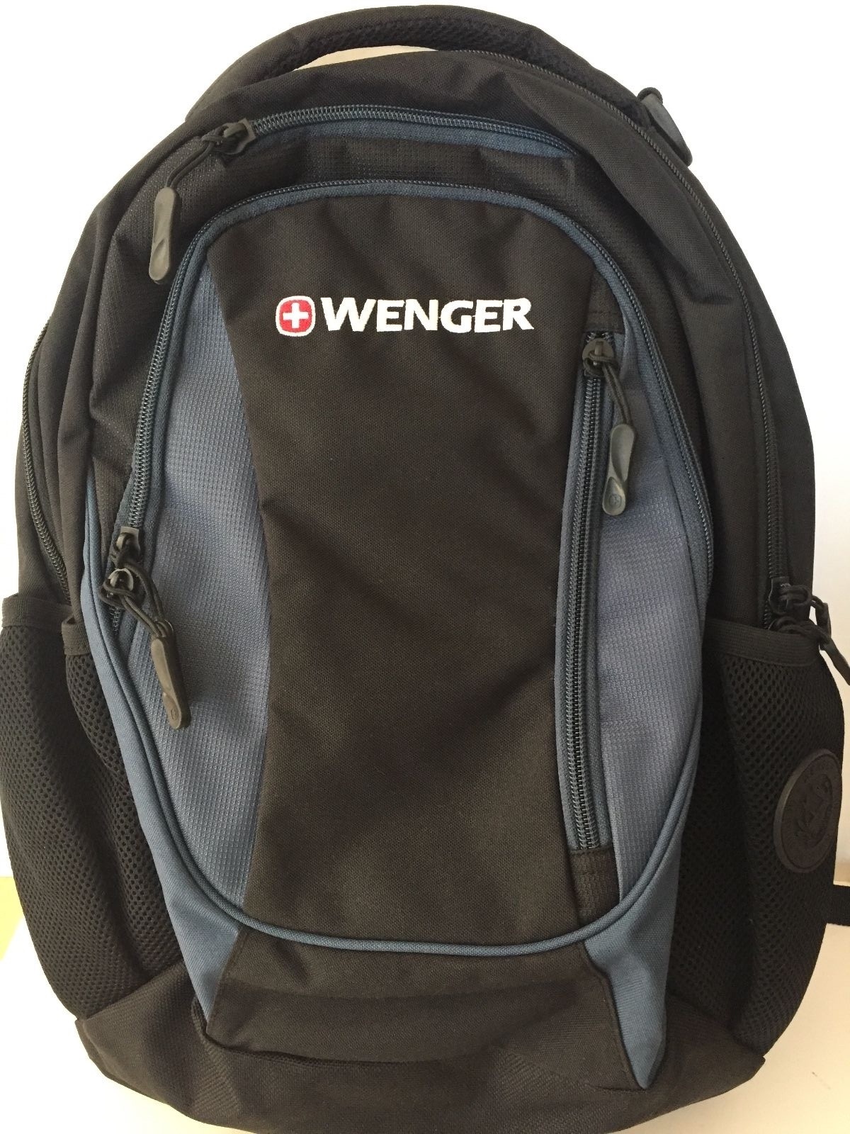 Wenger Black and Blue Three Pocket Backpack NWOT