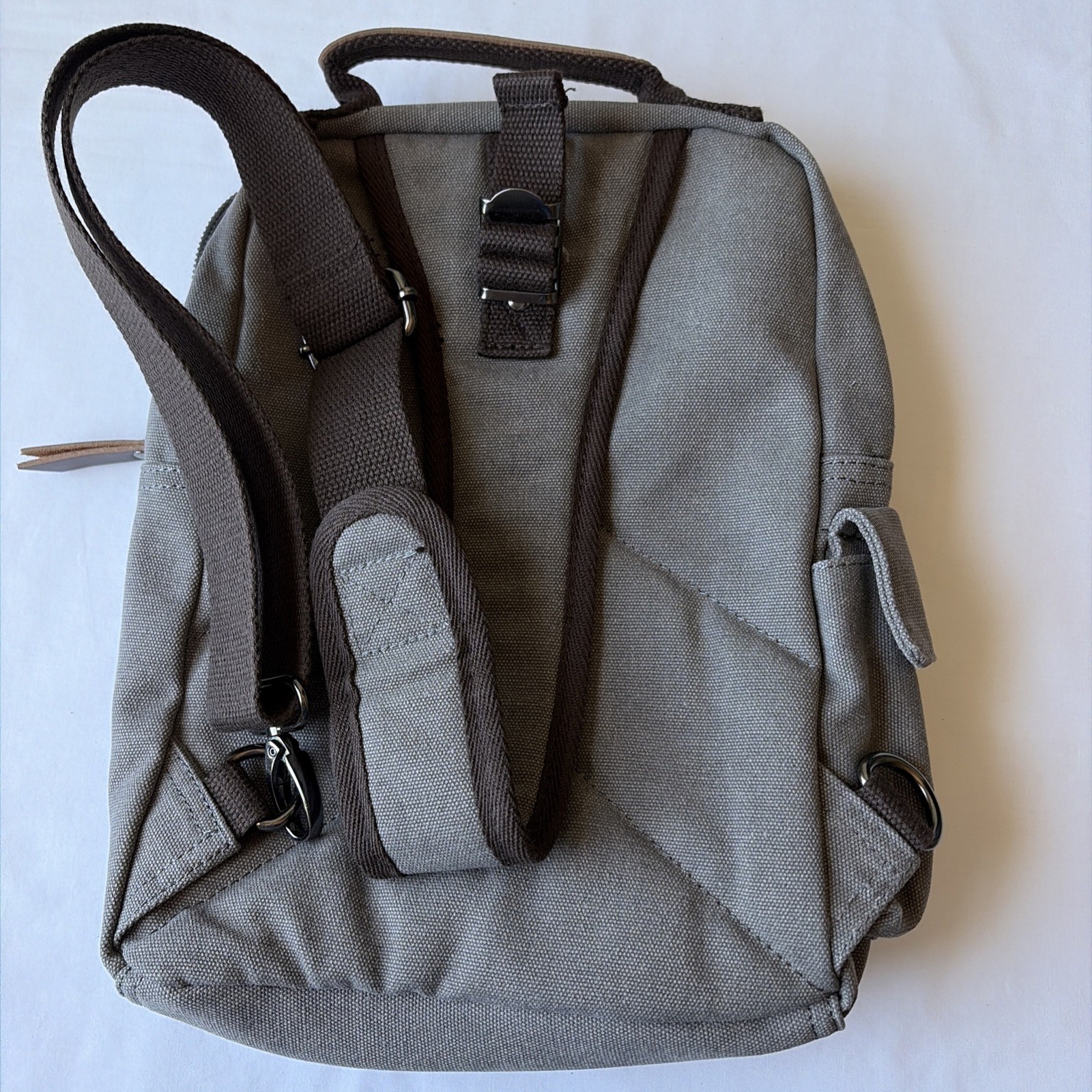 WowBox Messenger Backpack, Leather Like Buckles, Top Carrying Handle, Lite Green
