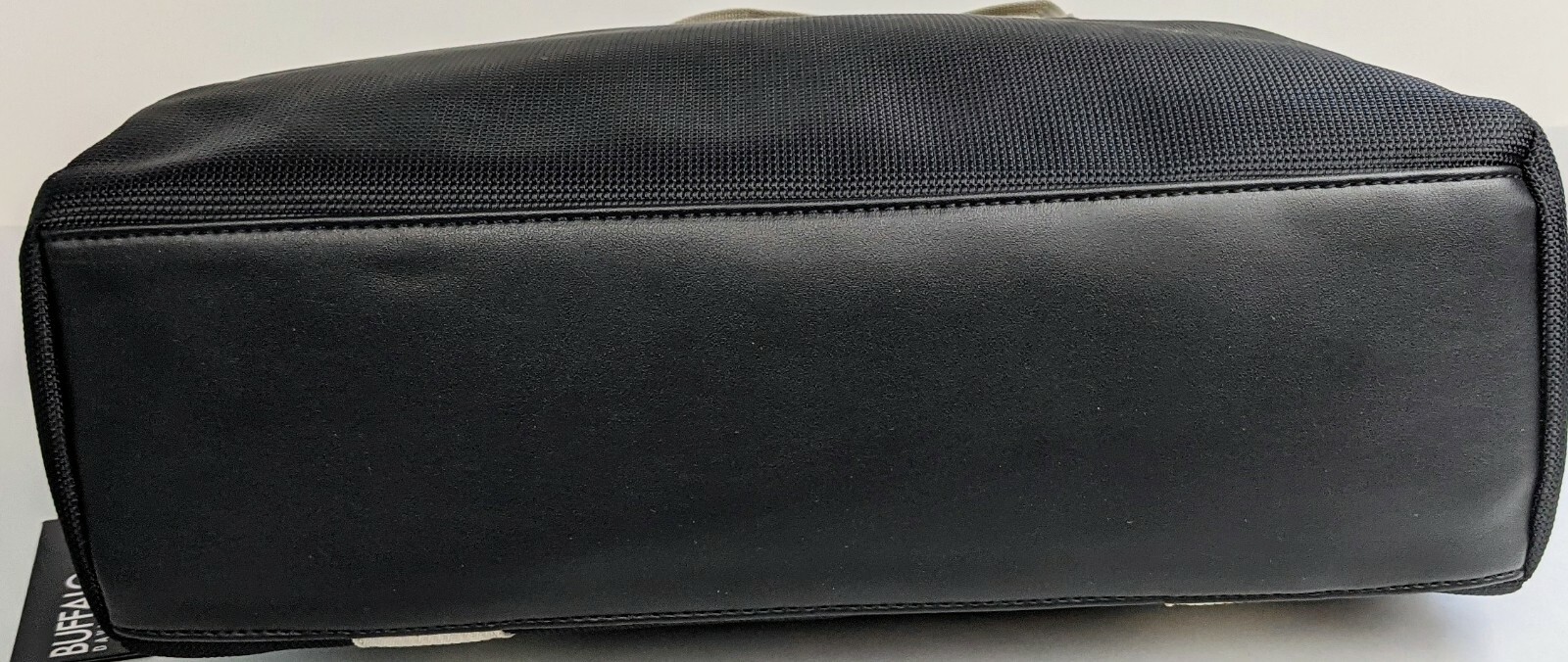 Buffalo By David Bitton Black/Beige Unisex Soft Messenger Laptop Bag/Briefcase