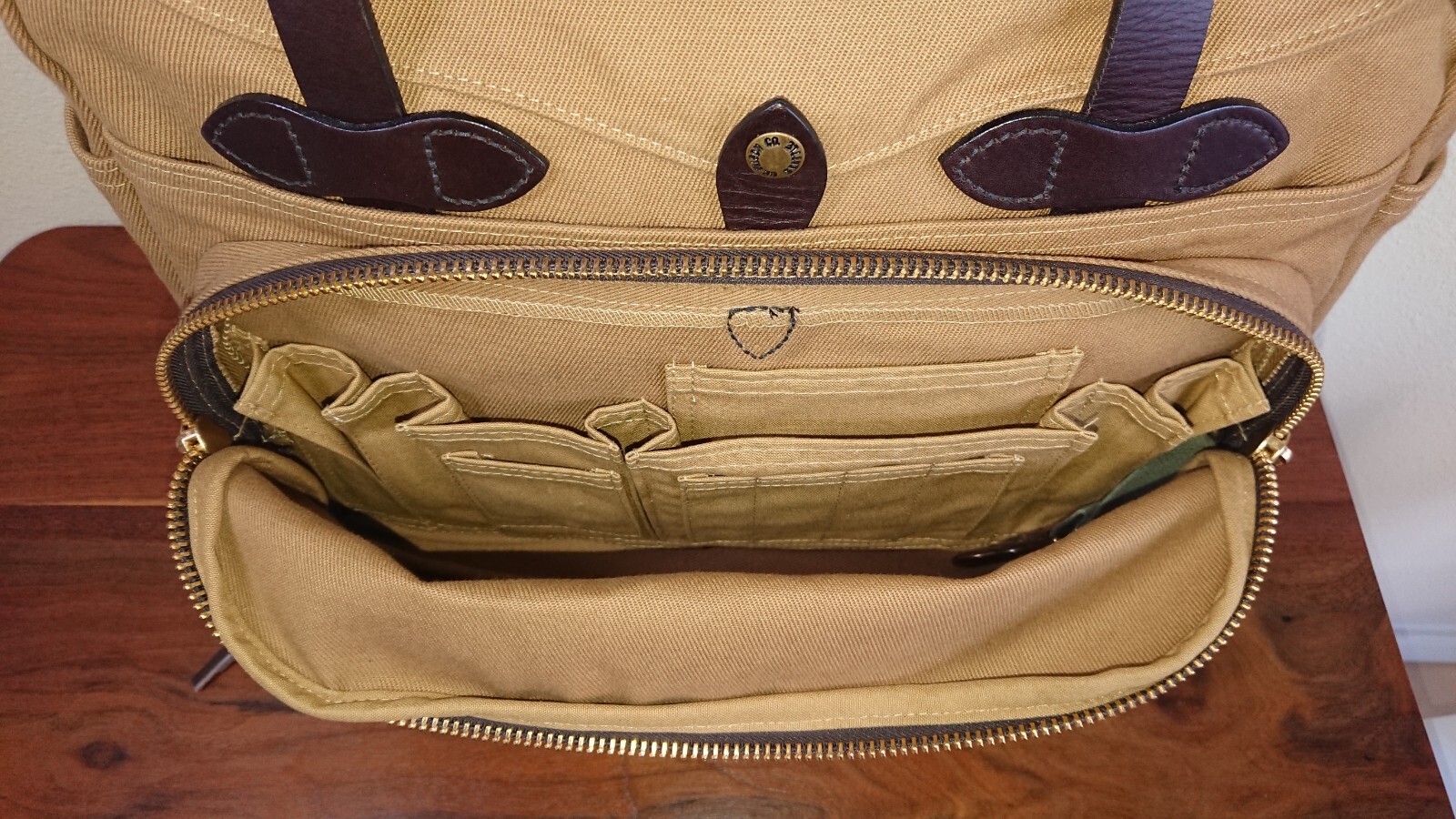 Filson Rugged Twill Padded Computer Bag | Tan | Made in USA