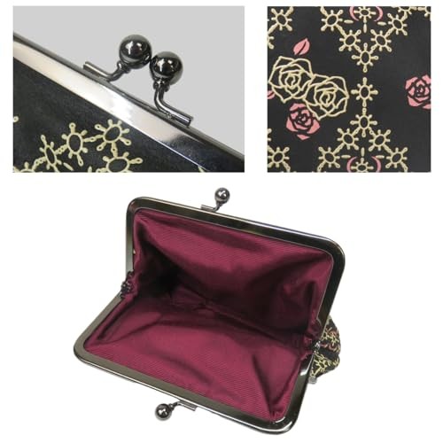 Inden wallet coin purse clasp pouch accessory case rose cloisonne plum pink
