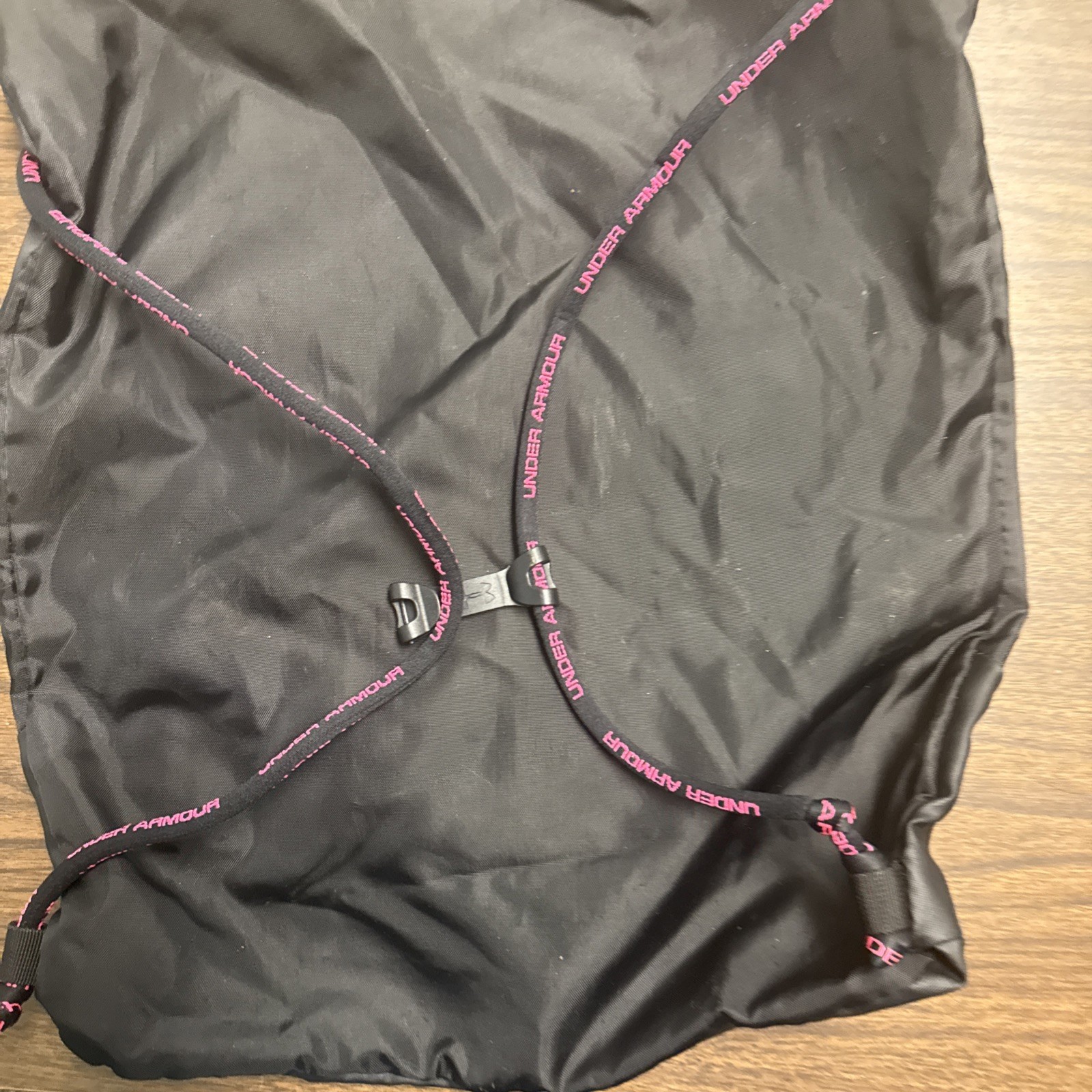 Under Armour Undeniable Sackpack 2.0 Drawstring Bag Zip Pockets Black Pink