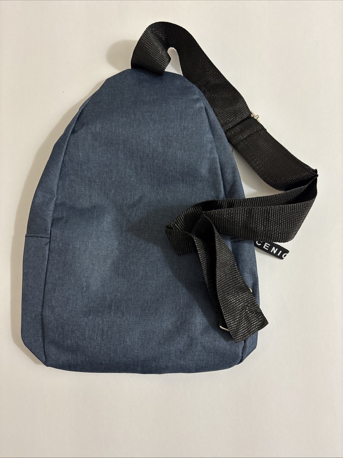 Denim Crossbody Shoulder Bag Adjustable Travel Backpack by Fashion Instinct