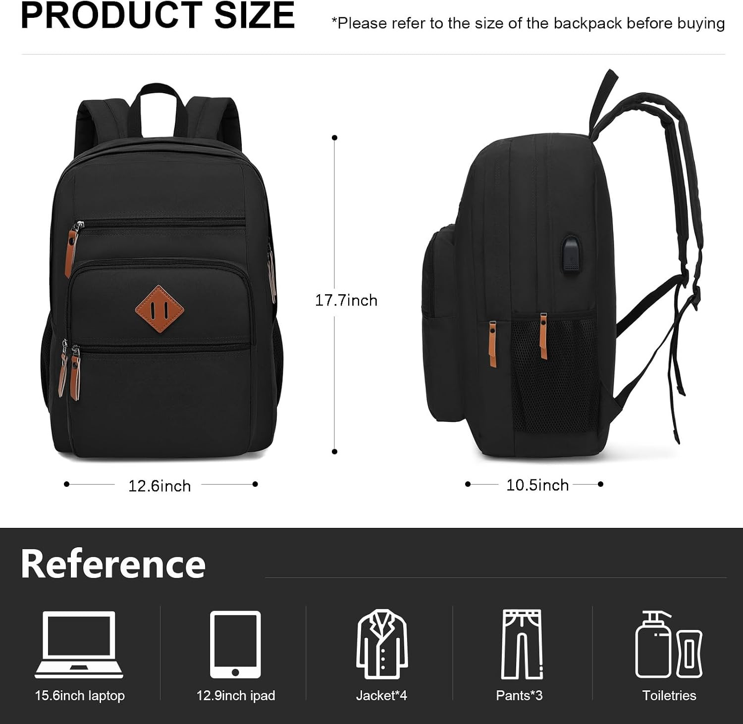 Laptop Backpack for Work, College, Travel, Daily Backpacks for Men Women, Comput