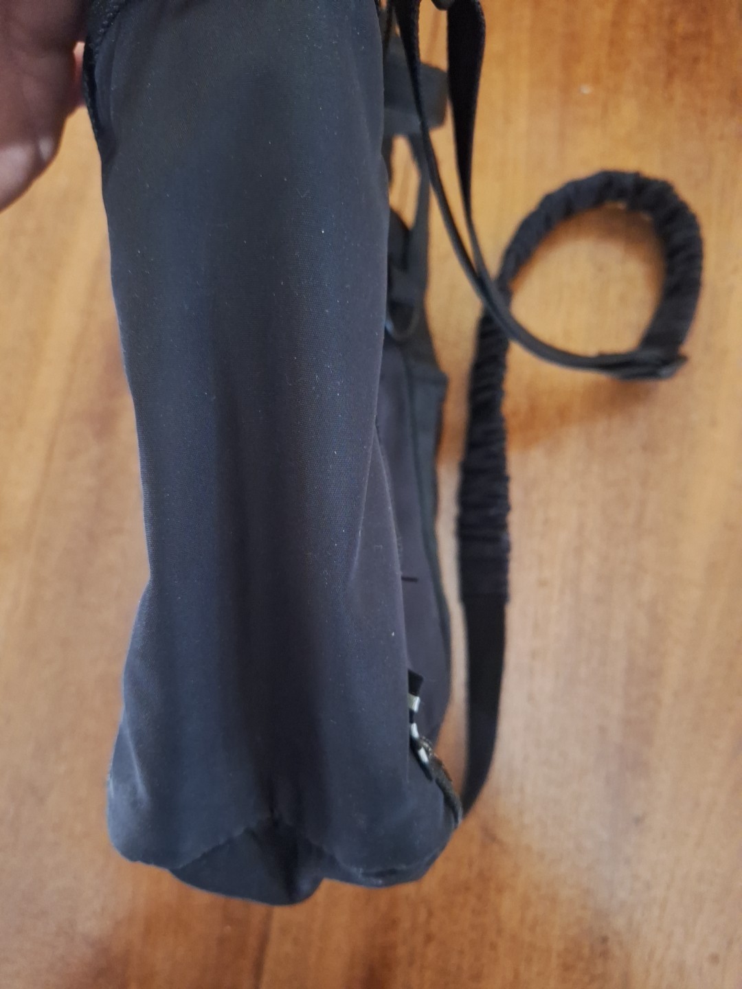 ADIDAS Small Black Crossbody Bucket Bag. 6x8x11″. 3 Stripes