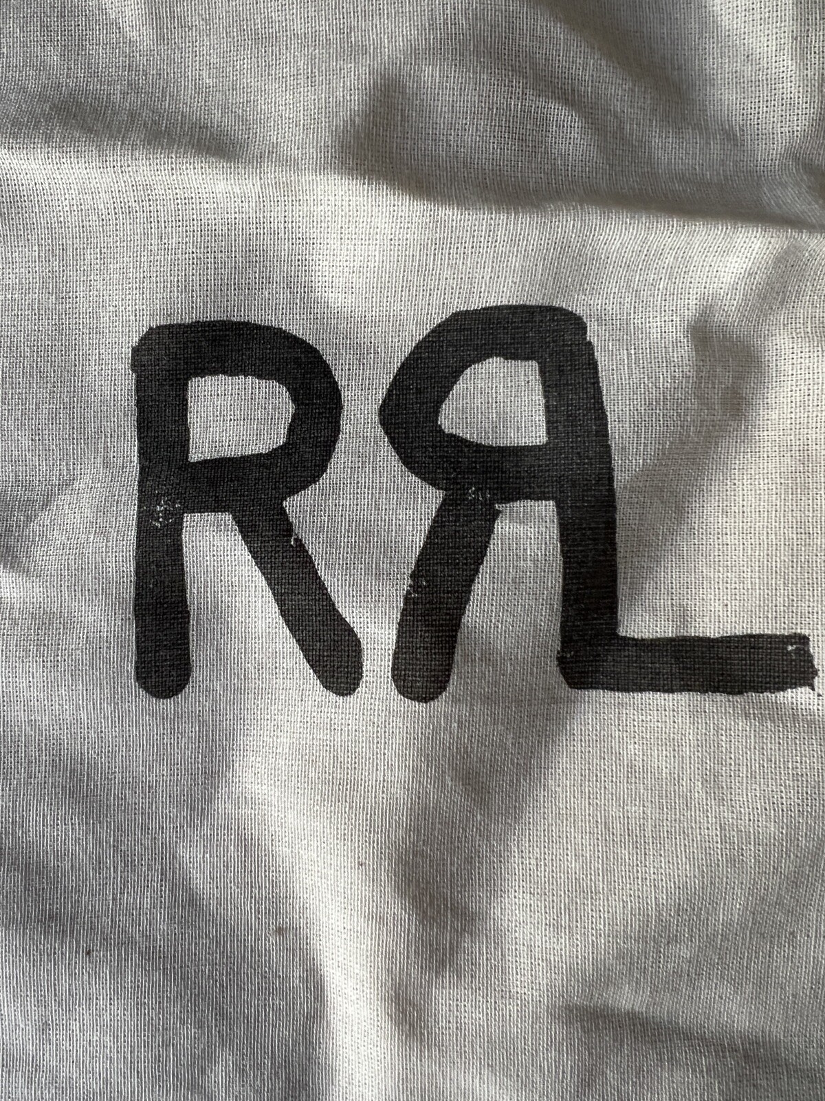 3 Large Double Ralph Lauren RRL Linen Drawstring bags for accessories 12’x15′