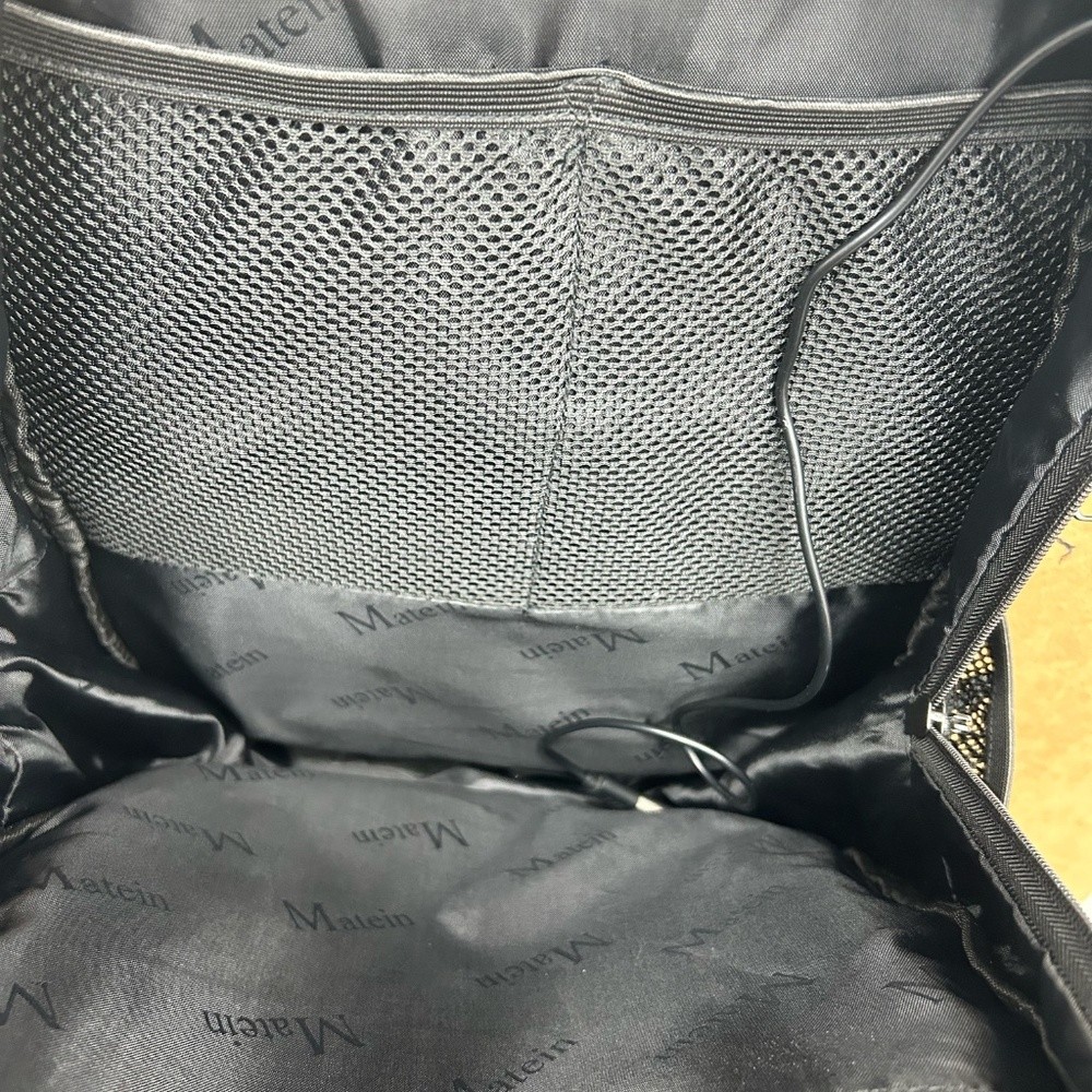 Matein Black Backpack with Multiple Compartments and Padded Straps