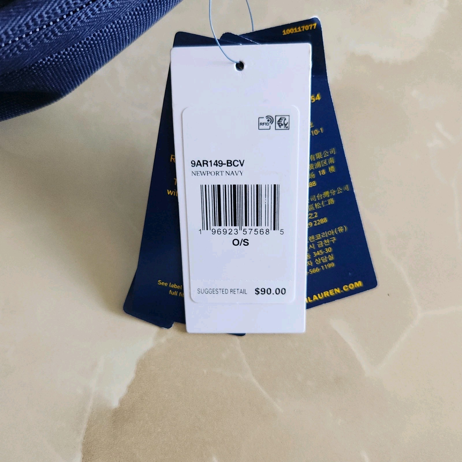 Polo Ralph Lauren Bear Backpack Navy Blue Laptop School Travel Book Bag Gift New