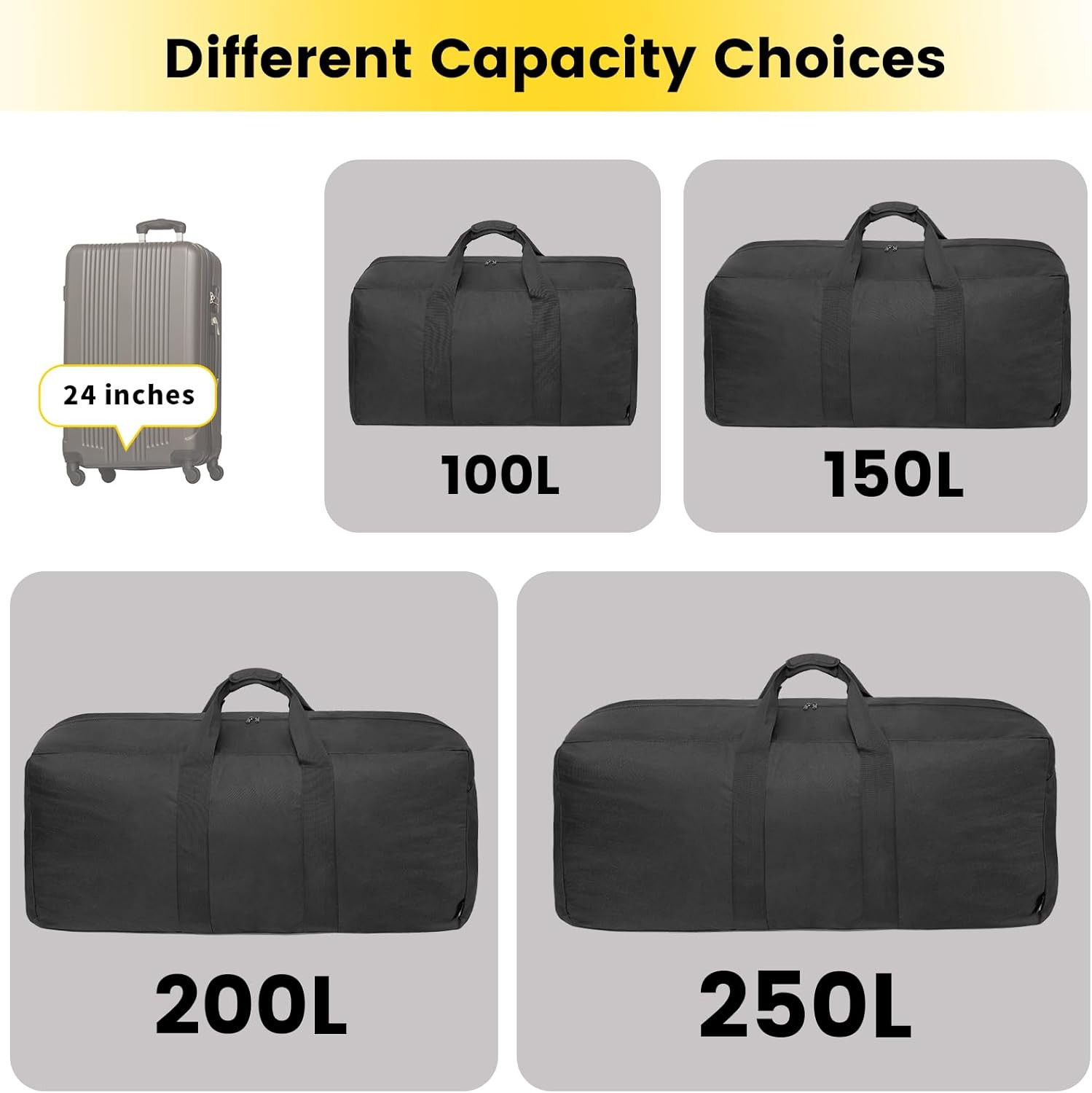 Vorspack Extra Large Duffle Bag for Travel – 100L Duffel Bag for Men Gear Bag fo