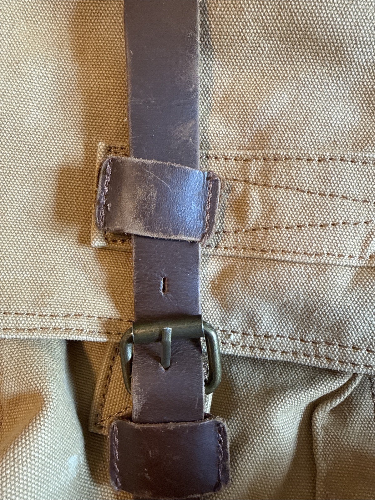 Muchuan Waxed Canvas/Leather Messenger Crossbody Bag Y2K I Am Legend 16x11x5”