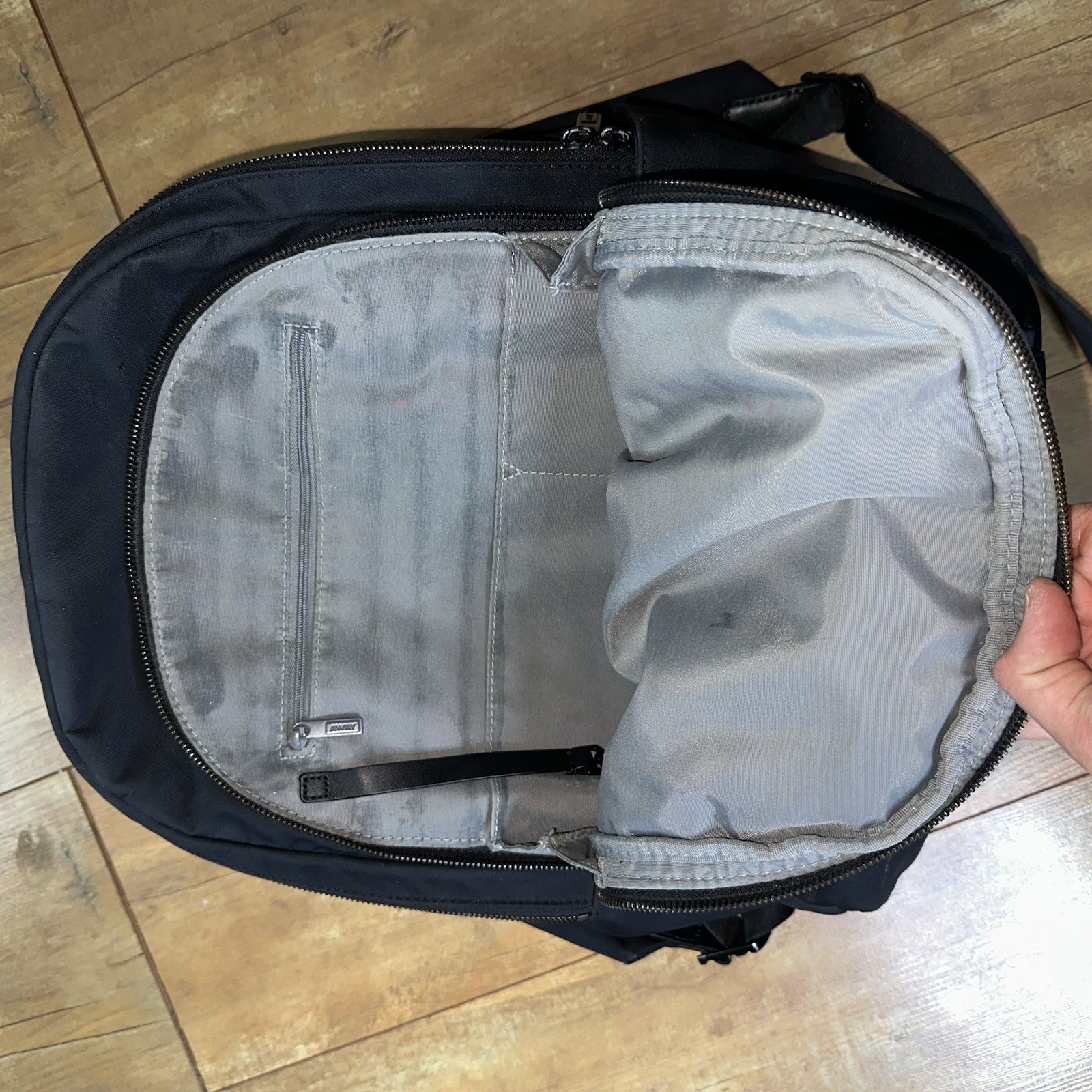 AWAY Travel The Everywhere Zip Backpack – Navy Blue Color – Used Condition