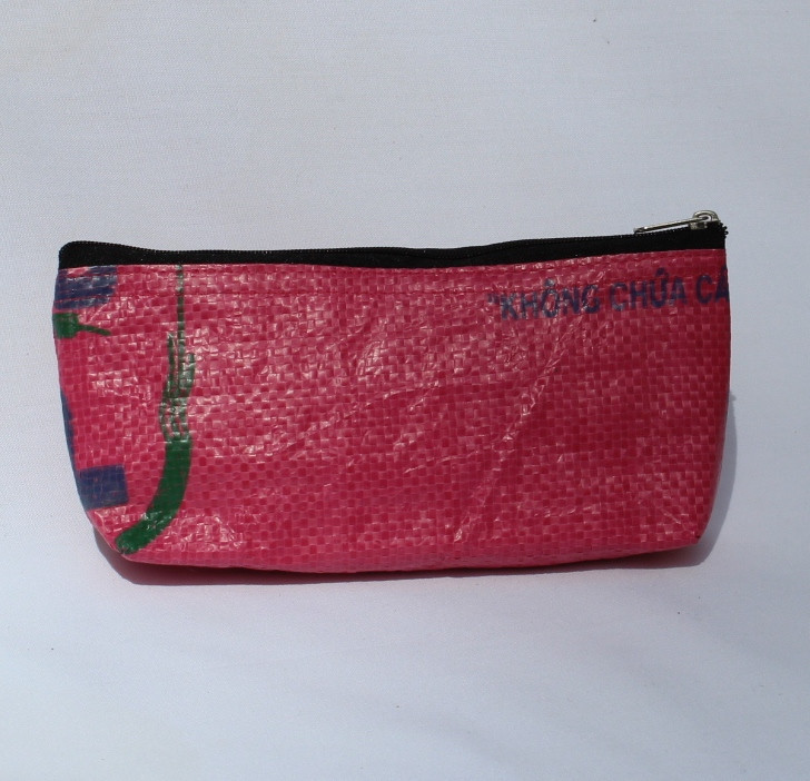 Recycled Fish Feed Pencil Case Hand Made in Cambodia Fairtrade
