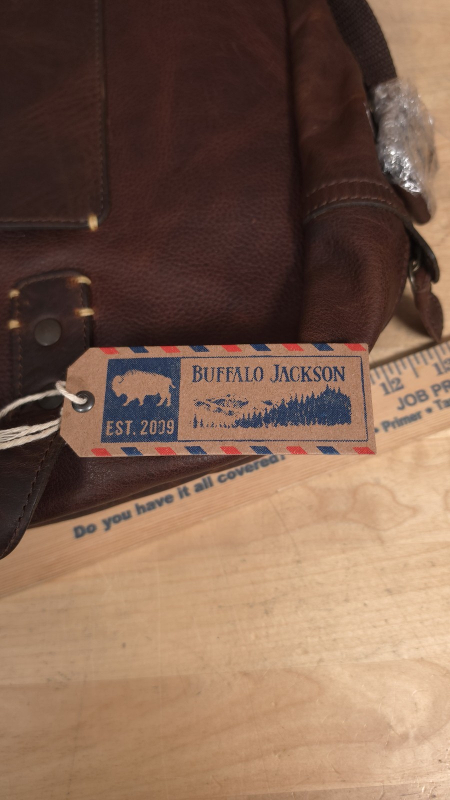 Buffalo Jackson Trading Co. Walker Leather Duffle Bag Vintage Oak