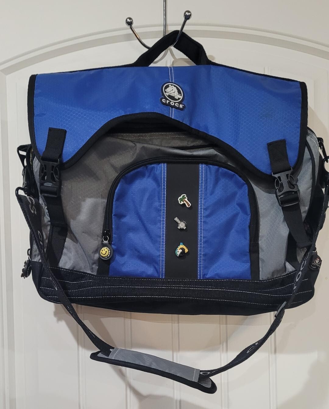 CROCS Computer Bag Messenger Bag Laptop Tablet Travel Adjustable Strap Blue