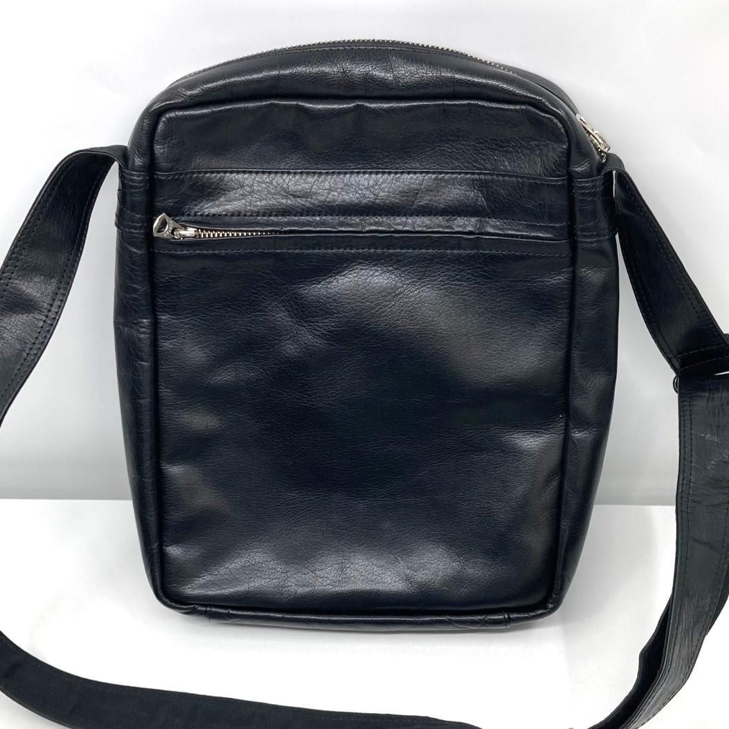Authentic PORTER Shoulder Bag SQUARE Black 31cm x 23cm x 5cm Used Damage