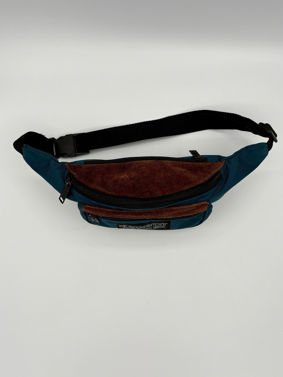 Vintage Northwest Territory Fanny Pack 90s Waist Belt Bag Hiking Suede Leather