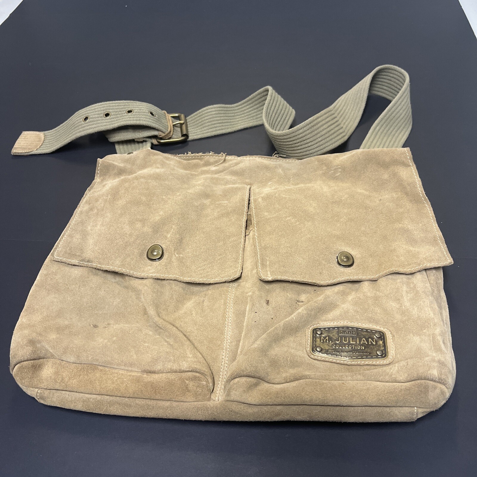 Vintage Wilsons Leather M Julian Suede Messenger Bag Crossbody