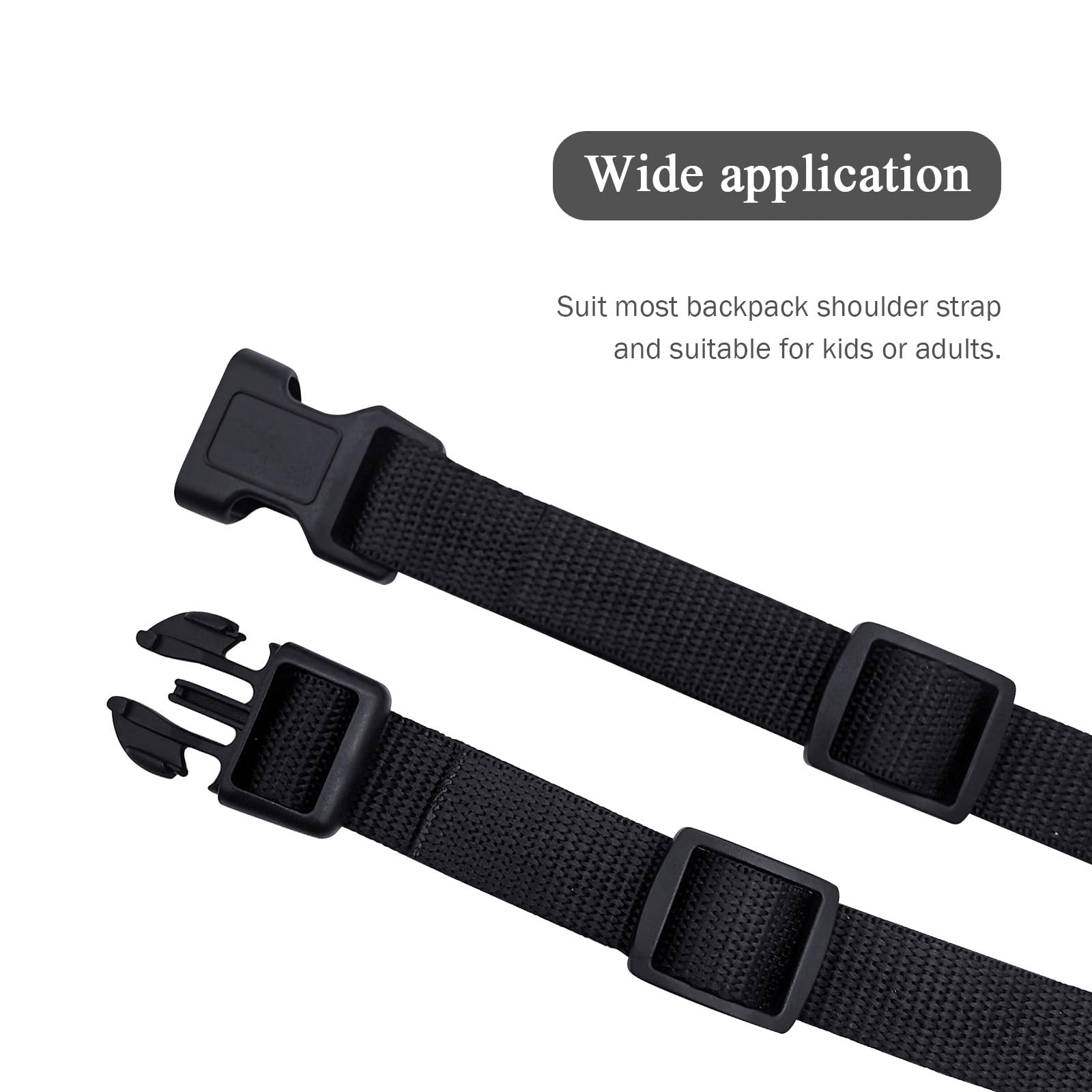 Medsuo Adjustable Backpack Chest Strap Replacement One Size, Black